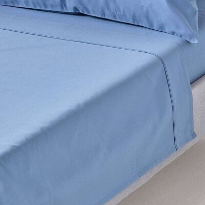 Homescapes Drap plat en satin de coton égyptien bleu 180x290 cm - Publicité Homescapes Drap plat en satin de coton égyptien bleu 180x290 cm - Publicité