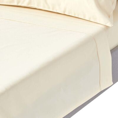 Homescapes Drap plat en satin de coton égyptien ivoire 180x290 cm - Publicité Homescapes Drap plat en satin de coton égyptien ivoire 180x290 cm - Publicité