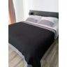 Fouta Futée Housse de couette coton 220x240 + 2 taies 50x70 blanche et noire