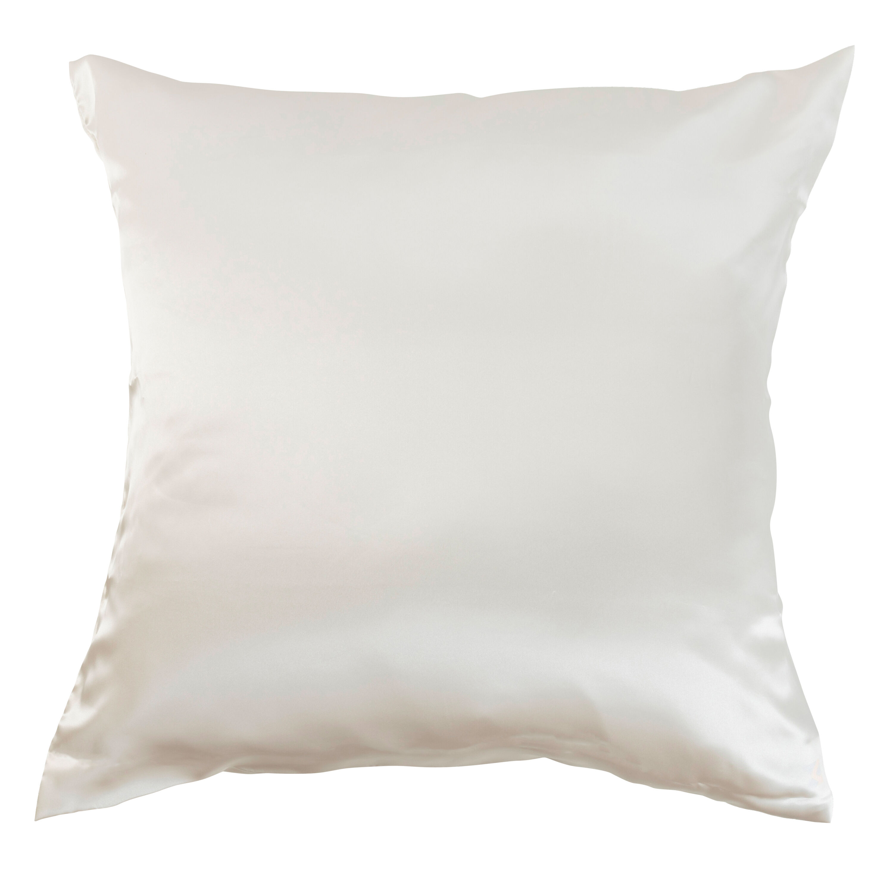 Carré Blanc Taie d'oreiller carrée soie de mûrier Beauté uni blanc 64 x 64 cm
