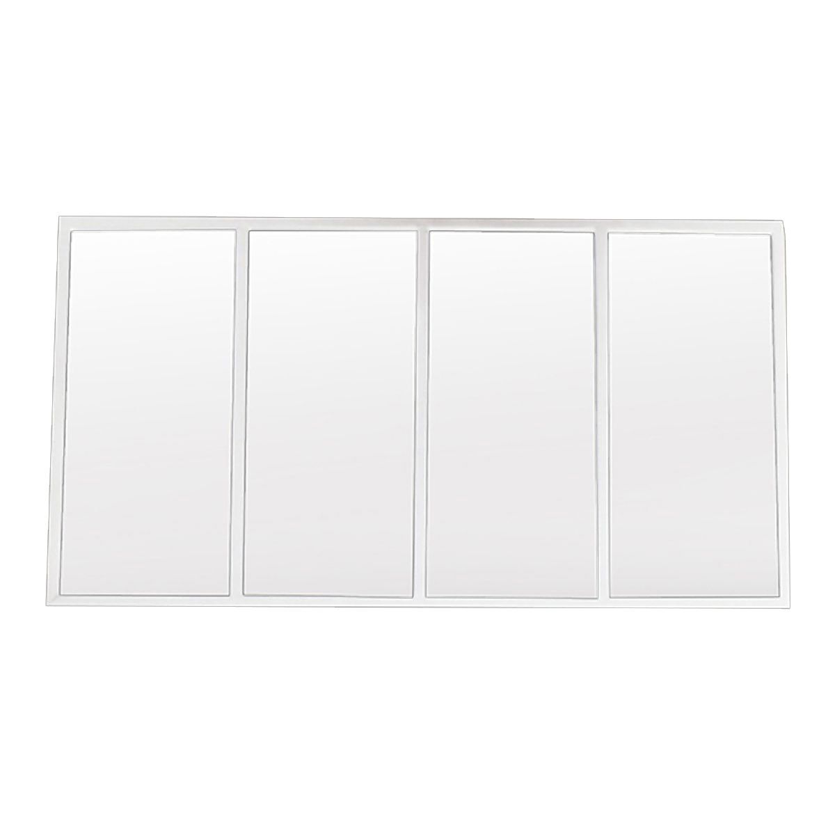 Decoclico Factory Miroir verrière atelier rectangulaire en métal blanc 140 x 75 cm