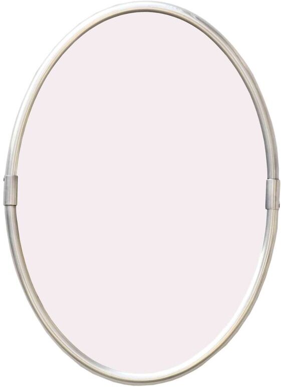 Decoclico Miroir ovale en laiton -42.000x57.000 cm - Argent - Métal