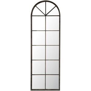 Maisons du Monde Grand miroir fenetre arche en metal noir 59x180