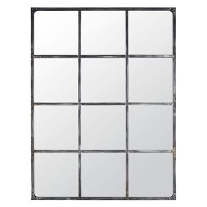 Maisons du Monde Grand miroir fenetre rectangulaire en metal noir 135x180