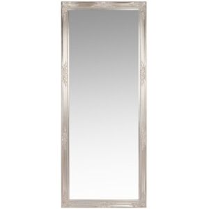 Maisons du Monde Grand miroir rectangulaire a moulures en bois de paulownia argente 80x190