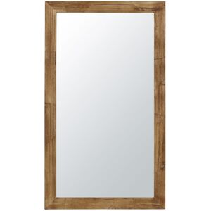 Maisons du Monde Grand miroir rectangulaire en bois de paulownia clair 105x181