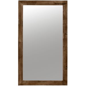 Maisons du Monde Grand miroir rectangulaire en bois de paulownia clair 105x181