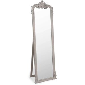 Maisons du Monde Grand miroir rectangulaire sur pied a moulures beige 54x178