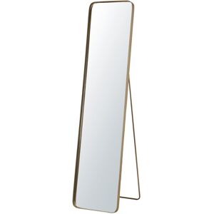 Maisons du Monde Grand miroir rectangulaire sur pied en metal dore 40x167