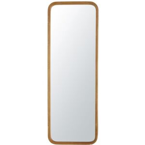 Maisons du Monde Grand miroir rectangulaire sur pied en rotin marron 61x170