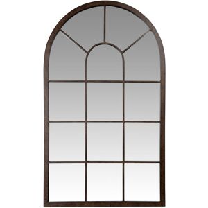 Maisons du Monde Miroir arche fenetre en metal marron 50x85