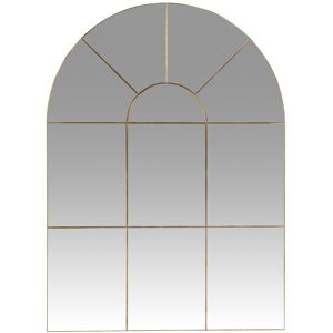 Maisons du Monde Miroir fenetre arche en metal dore 80x110