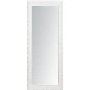 Maisons du Monde Miroir rectangulaire a moulures en bois de paulownia blanc 145x59