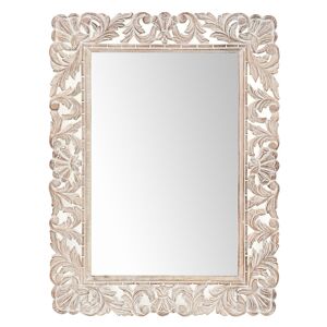 Maisons du Monde Miroir rectangulaire en bois de manguier blanchi 60x80