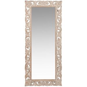 Maisons du Monde Miroir rectangulaire en bois de manguier sculpte 54x130