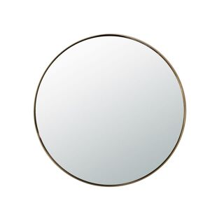 Decoclico Miroir rond en laiton dore 60cm