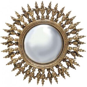 Wadiga Miroir convexe dore mural rond resine D28,5