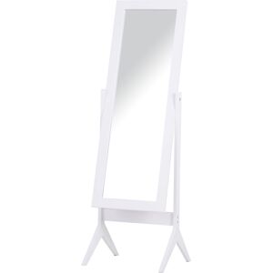 Homcom Miroir a pied inclinaison reglable blanc H148cm