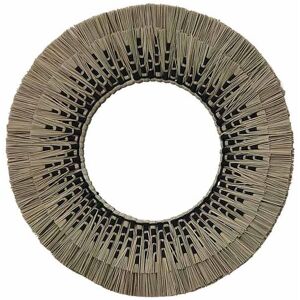 Decoclico Miroir rond en paille de mendong -60.000x3.500 cm - Beige - Fibres