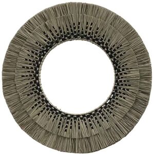 Decoclico Miroir rond en paille de mendong -40.000x3.500 cm - Beige - Fibres