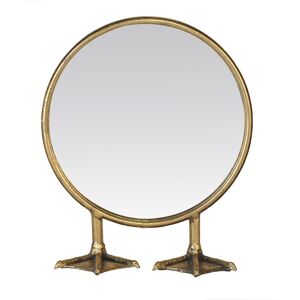 EMDE Petit miroir rond sur pied de canard en metal noir D25