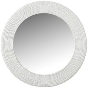 LANADECO Miroir rond resine blanc D50,3