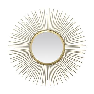 EMDE Miroir soleil pic dore en metal or