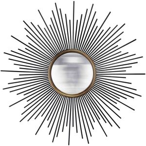 EMDE Miroir rond convexe soleil metal 93x93cm