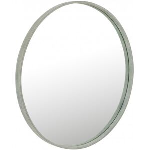 LANADECO Miroir rond cuir vert D60