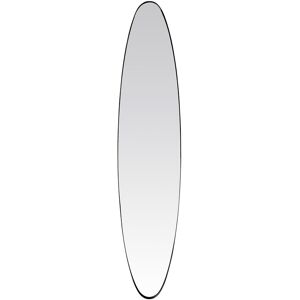 EMDE Miroir ovale aux bords fins noir 24x118cm