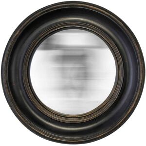 EMDE Miroir rond convexe noir 26x26cm