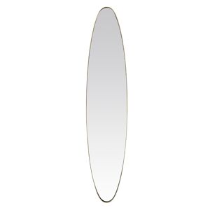 EMDE Miroir ovale aux bords fins dore 24x118cm