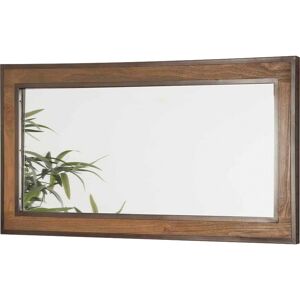 Wanda Collection Grand miroir de salle de bain Elegance teck metal 145x70