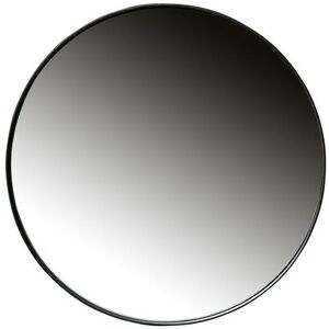 WOOOD Miroir rond en metal noir