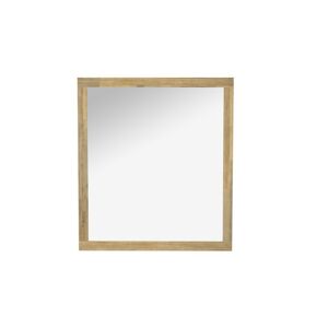 Hellin Miroir de salle de bain rectangulaire en bois 80 cm