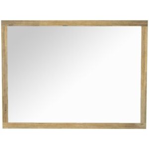 Hellin Miroir de salle de bain rectangulaire en bois 120 cm