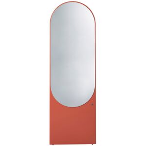 Meubles & Design Grand miroir sur pied ovale en bois orange