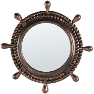 Beliani Miroir en materiaux synthetiques marron 46x46