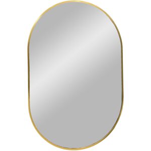 House Nordic Miroir ovale en metal 50x80cm laiton