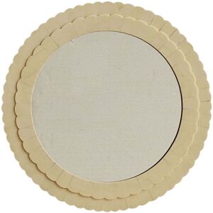 Decoclico Miroir rond petales aspect ivoire