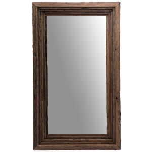 Hellin Miroir rectangulaire en bois recycle fonce H150