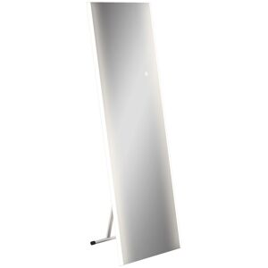 Homcom Miroir sur pied ou mural rectangulaire grande taille LED tactile blanc