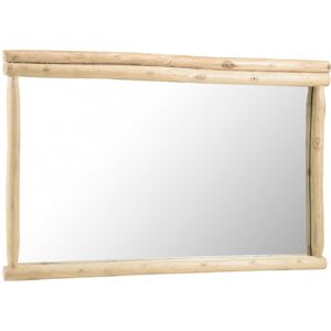 MACABANE Miroir rectangulaire en branches de teck naturel