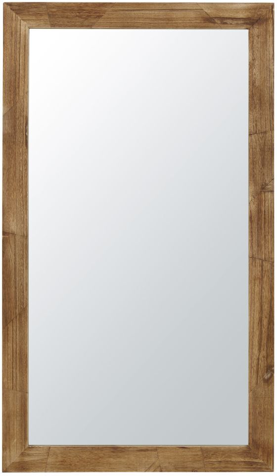 Maisons du Monde Grand miroir rectangulaire en bois de paulownia clair 105x181