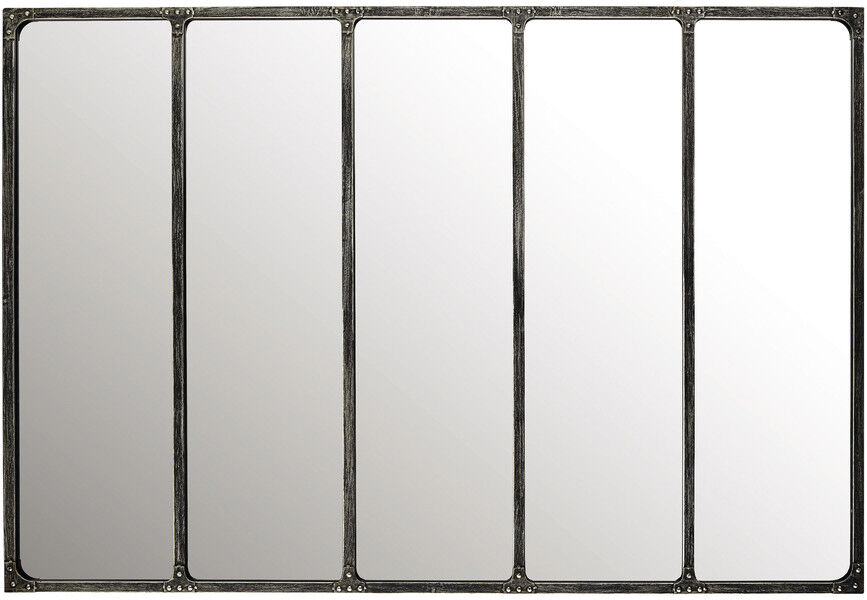 Maisons du Monde Grand miroir verrière rectangulaire industriel en métal 180x124