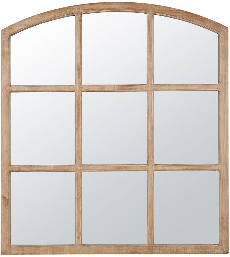 Maisons du Monde Miroir fenêtre rectangulaire arrondi marron 117x130