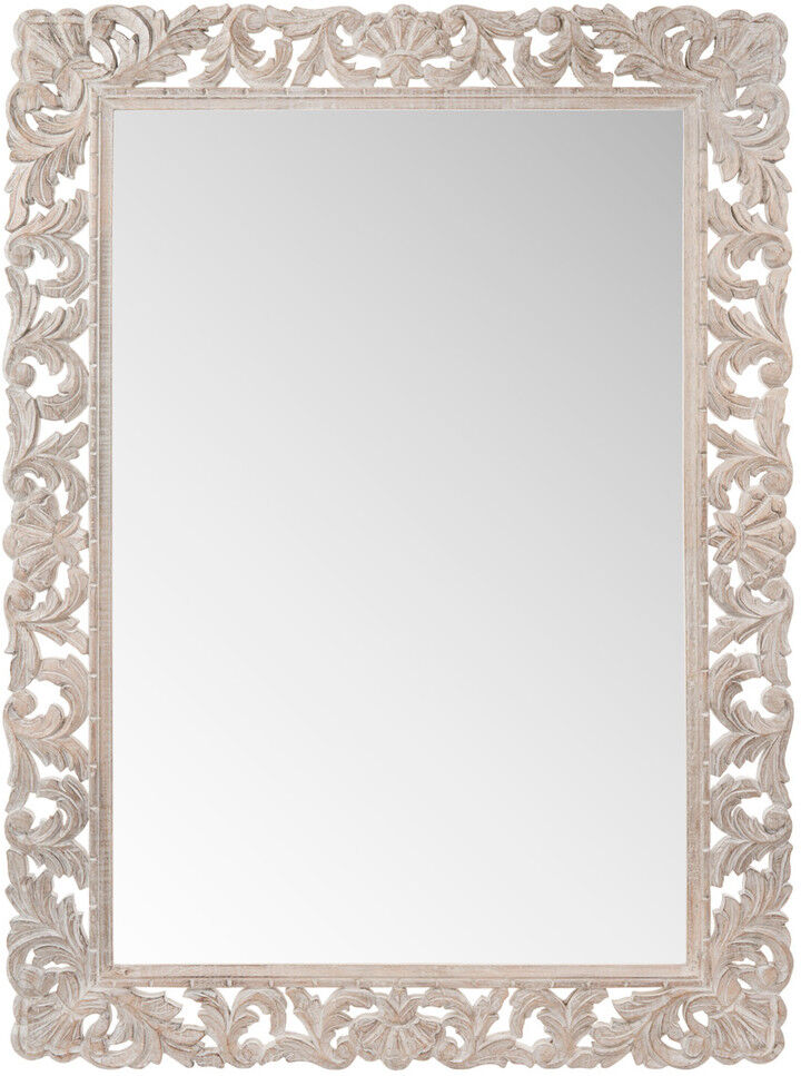 Maisons du Monde Miroir rectangulaire en manguier blanchi 79x110