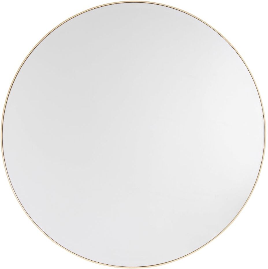 Maisons du Monde Miroir rond biseauté en métal doré D100