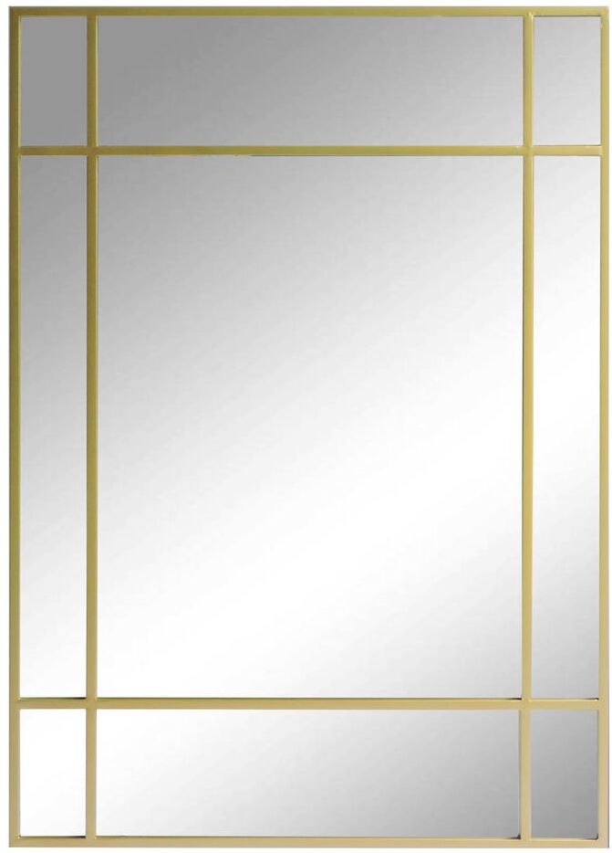 Decoclico Miroir Art Déco rectangulaire en métal doré 130 x 90 cm