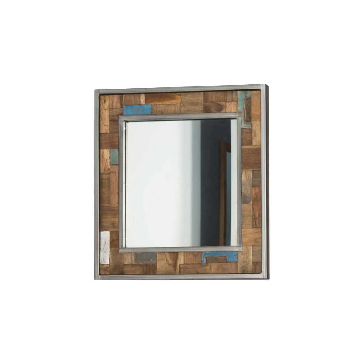 Wanda Collection Miroir de salle de bain Factory teck métal 70x70